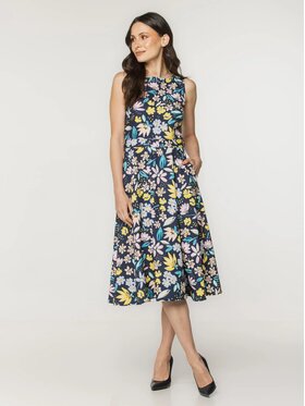 Willsoor Willsoor Sukienka koktajlowa 67962/2 Granatowy A-Line Fit