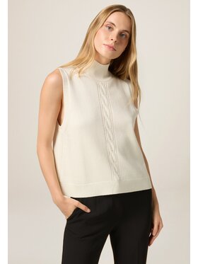 Oltre Oltre Sweter M317J005055N011 Biały Regular Fit