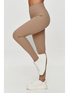 Makadamia Makadamia Legginsy M857 Beżowy Slim Fit