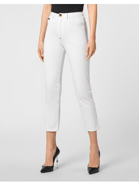PHILIPP PLEIN PHILIPP PLEIN Jeansy 10337 Bílá Boyfriend Fit