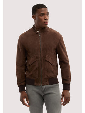 Trussardi Trussardi Kurtka skórzana R312M000046N032 Brązowy Regular Fit