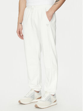 Guess Guess Pantaloni trening Z5GB06 K6ZS1 Alb Regular Fit