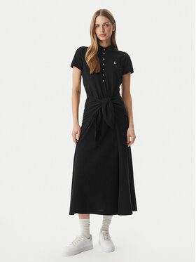 Polo Ralph Lauren Polo Ralph Lauren Každodenní šaty 211A12906002 Černá Regular Fit