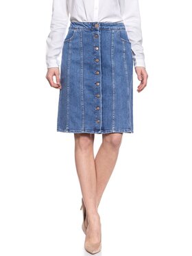 Lee Lee Spódnica mini 70S SKIRT Niebieski Regular Fit