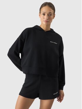 4F 4F Bluza 4FWSS24 TSWSF1003 20S GŁĘBOKA CZERŃ M Czarny Oversize