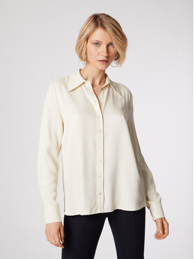 Simple Simple Marškiniai KOD502-02 Balta Relaxed Fit