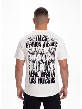 PITBULL PITBULL T-Shirt TRES PERROS VIEJOS Biały Regular Fit