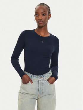 Tommy Jeans Tommy Jeans Majica Essential DW0DW17387 Tamnoplava Slim Fit