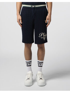PHILIPP PLEIN PHILIPP PLEIN Szorty materiałowe 30484 Granatowy Regular Fit