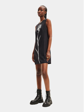 Desigual Desigual Robe d'été 23WWVW49 Noir Regular Fit