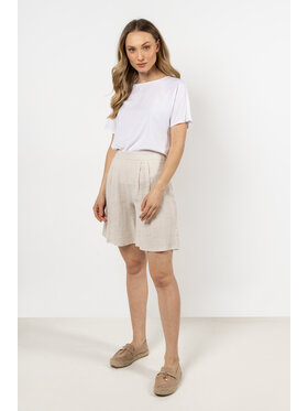 Awama Awama Spodnie damskie A721 Beżowy Basic Fit