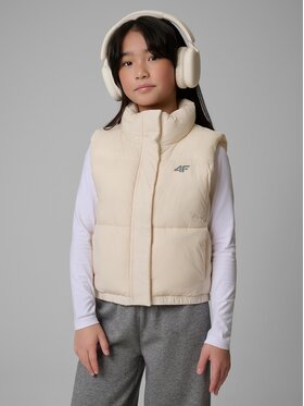 4F 4F Gilet 4FJWSS26TVJAF312-12S Bianco Regular Fit
