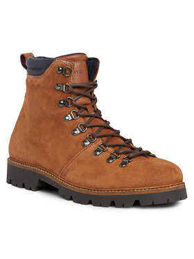Tommy Hilfiger Tommy Hilfiger Trapper stila apavi Hilfiger W Mix Suede Hooks Boot FM0FM04764 Brūns