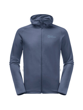 Jack Wolfskin Jack Wolfskin Felpa Jack Wolfskin Baiselberg Hooded FZ M Blu Regular Fit
