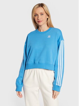 adidas adidas Bluza Allover Print HN3641 Niebieski Relaxed Fit
