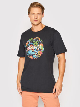 Hurley Hurley T-Shirt Paradise Trip MTS0029930 Czarny Regular Fit