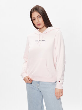 Tommy Jeans Tommy Jeans Majica dugih rukava Serif Linear DW0DW15649 Ružičasta Regular Fit