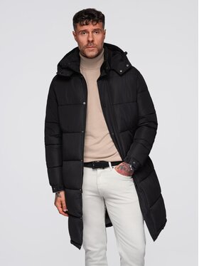 Ombre Ombre Kurtka zimowa OM-JALJ-0309 Czarny Regular Fit