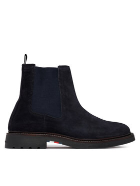 Tommy Hilfiger Tommy Hilfiger Poolsaapad Corporate Casual Suede Chelsea FM0FM05952 Tumesinine