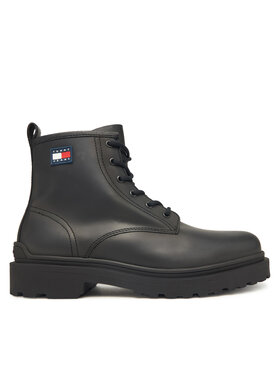 Tommy Jeans Tommy Jeans Šnurovacia obuv Tjm Lace Up Rubberized EM0EM01628 Čierna