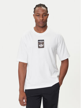 adidas adidas T-Shirt Leo JV7570 Biały Oversize