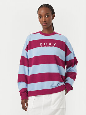 Roxy Roxy Mikina Strictly Stripes ERJFT05071 Bordó Regular Fit