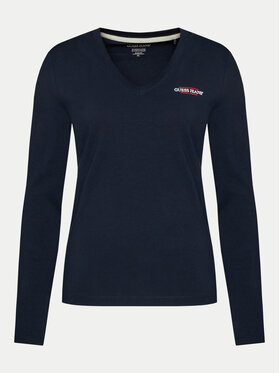 Guess Jeans Guess Jeans Bluse W4YI21 J1314 Dunkelblau Slim Fit