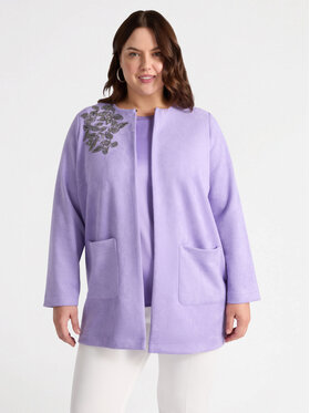 Fiorella Rubino Fiorella Rubino Płaszcz F416L000053N009 Fioletowy A-Line Fit