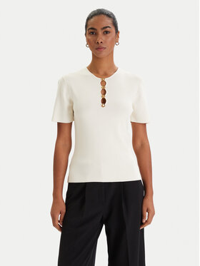 KARL LAGERFELD KARL LAGERFELD Blusa B1W18014 Écru Slim Fit