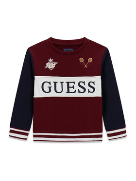 Guess Guess Džemperis ar kapuci N6YQ08 K4101 Bordo Regular Fit