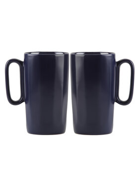 Vialli Design Vialli Design Komplet kubków 2 KUBKI CERAM.Z USZKIEM 330ML FUORI GRANAT.30107 Granatowy