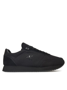 Calvin Klein Jeans Calvin Klein Jeans Sneakersy Runner Sock Laceup Mg Canvas YM0YM01217 Černá