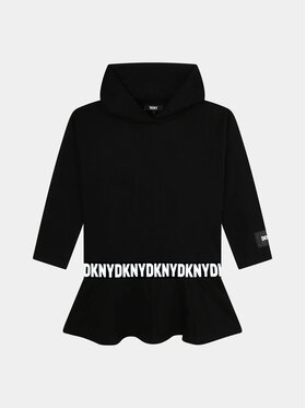 DKNY DKNY Sukienka dzianinowa D32905 S Czarny Regular Fit