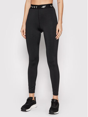4F 4F Legginsy NOSH4-SPDF351 Czarny Slim Fit