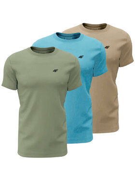 4F 4F Tričko 4FWSS25TTSHM3094-90S Farebná Regular Fit