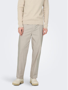 Only & Sons Only & Sons Spodnie materiałowe 22024315 Beżowy Tapered Fit