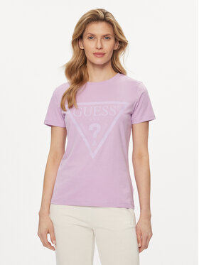 Guess Guess T-Shirt Adele V2YI07 K8HM0 Fioletowy Regular Fit