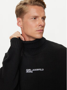 Karl Lagerfeld Jeans Karl Lagerfeld Jeans Rollkragenpullover 246D2000 Schwarz Regular Fit
