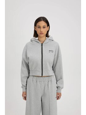 Misaga Misaga Bluza MOVEMENT ZIP UP Szary Regular Fit