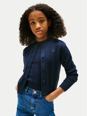 Tommy Hilfiger Tommy Hilfiger Кардиган Pointelle KG0KG08677 Cиній Regular Fit