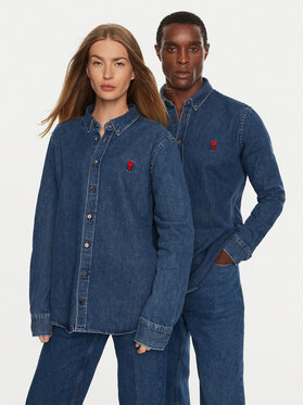 AMI PARIS AMI PARIS Teksasärk USH063 DE0032 Sinine Regular Fit