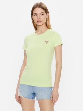 Guess Guess T-Shirt Mini Triangle W2YI44 J1311 Zielony Slim Fit