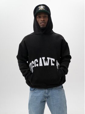 Jigga Wear Jigga Wear Bluza Szeroka Luźna Oversize Męska Czarna Jigga College M Czarny Overshirt Fit