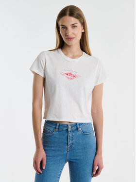 BIG STAR BIG STAR T-Shirt NOTTASA_100_150 Biały Slim Fit