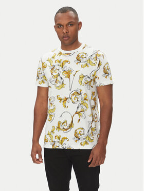Versace Jeans Couture Versace Jeans Couture T-krekls 78GAH6S0 Balts Regular Fit