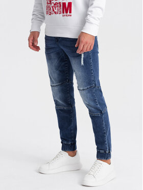 Ombre Ombre Jeansy OM-PADJ-0153 Modrá Fitting Fit