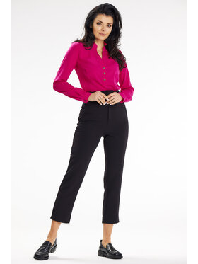 Awama Awama Koszula A649 Fioletowy Basic Fit