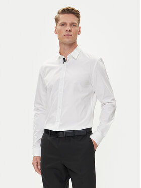 HUGO HUGO Риза Elisha02 50544910 Бял Extra Slim Fit