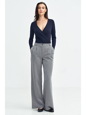 NIFE NIFE Spodnie materiałowe SD104 Szary Relaxed Fit