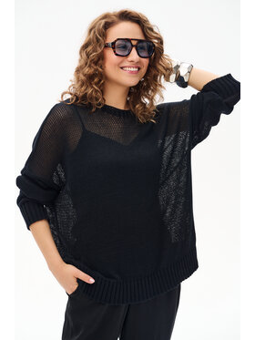 blue shadow blue shadow Sweter Fidżi Czarny Regular Fit